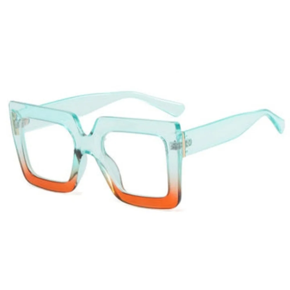 NEW Blue And Orange Ombre Oversized Fashion Glasses